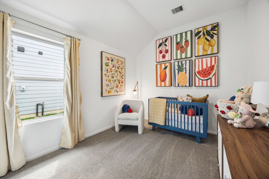 Bedroom in the Diamond Model Home by Trophy Signature Homes