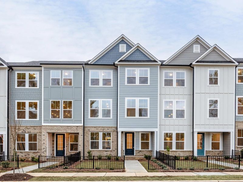 Front exterior of a home in the Forestville Yard Townhomes community, located in Knightdale, NC (Image 3).
