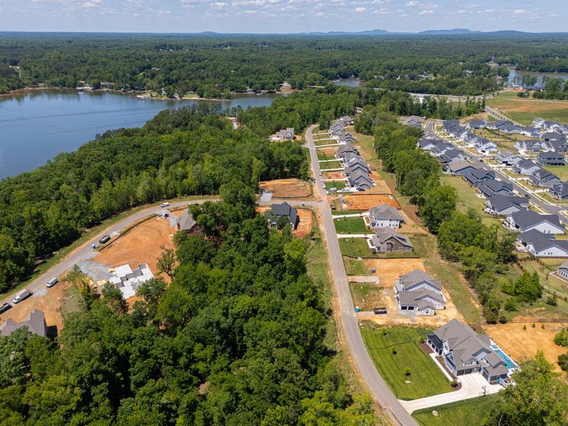Aerial view of the McLean South Shore community in Belmont, NC, showing layout and nearby surroundings (Image 22).