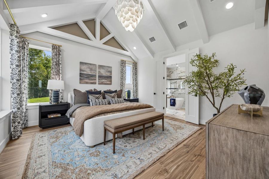 Furnished interior in a model home at Creekside at Elevon in Lavon (Image 22).