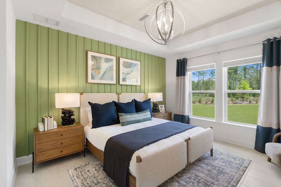 Furnished interior in a model home at Westerly Park at Wildlight – Villa Collection in Yulee (Image 13). Furnished interior in a model home at Westerly Park at Wildlight – Villa Collection in Yulee (Image 13).