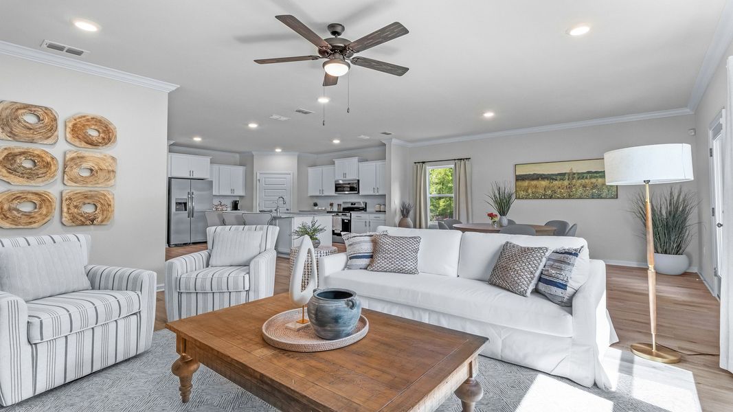 Furnished interior in a model home at Greystone in Crawfordville (Image 8).