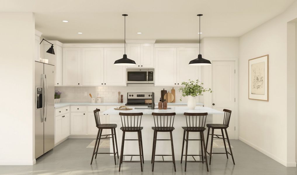Furnished interior in a model home at Salerno Reserve Townhomes in Stuart (Image 4).