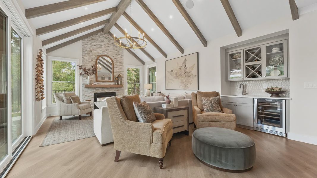 Furnished interior in a model home at The Courtyards by The Manor in Alpharetta (Image 15).