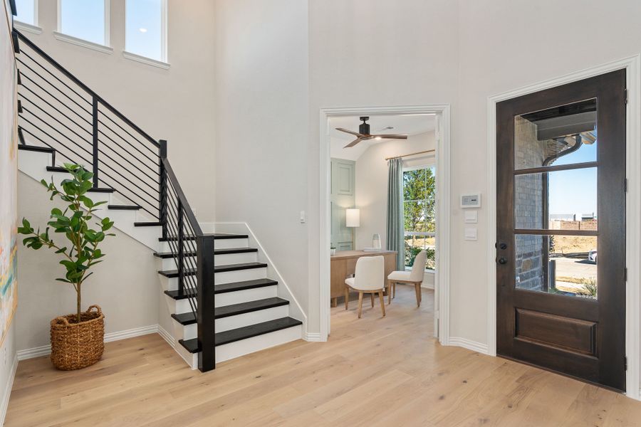Furnished interior in a model home at Sweetgrass 50s in Haslet (Image 6).