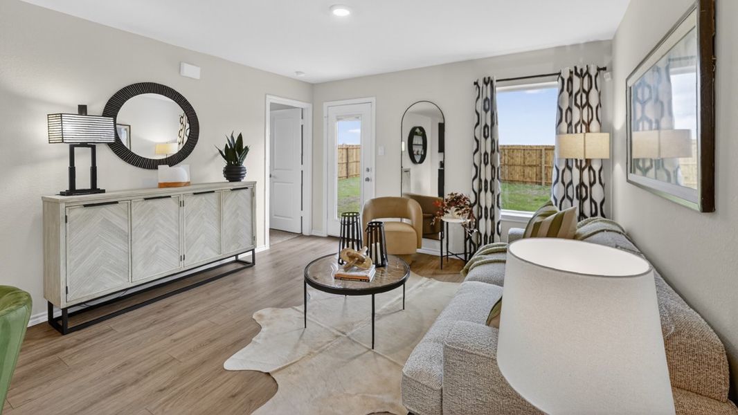 Furnished interior in a model home at The Hills of Sherman in Sherman (Image 43).