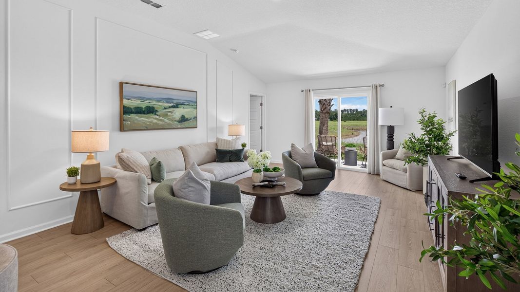 Furnished interior in a model home at Bridle Creek in Jacksonville (Image 28).