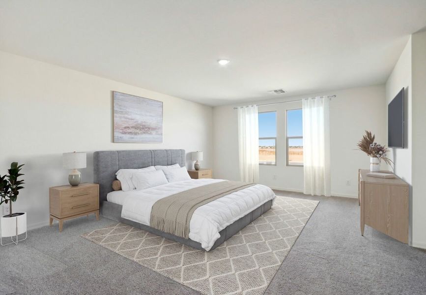 Furnished interior in a model home at Amarillo Creek in Maricopa (Image 10).