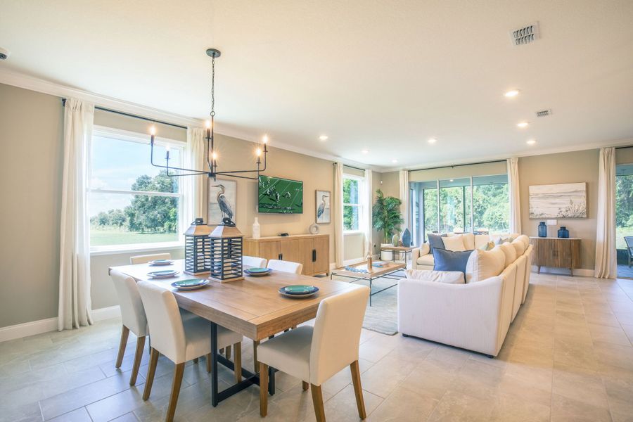 Furnished interior in a model home at Stillwater Cove in Astatula (Image 5). Furnished interior in a model home at Stillwater Cove in Astatula (Image 5).