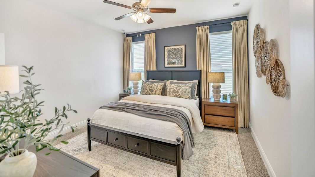 Furnished interior in a model home at The Avenue in Allen (Image 15).