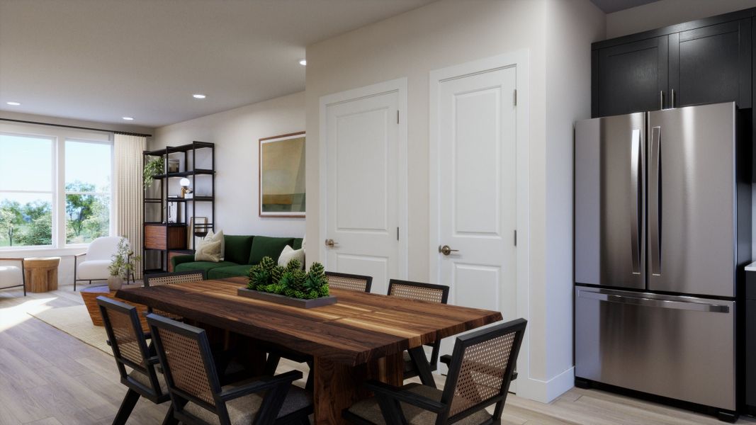 Furnished interior in a model home at Berkeley Villas in Denver (Image 21).