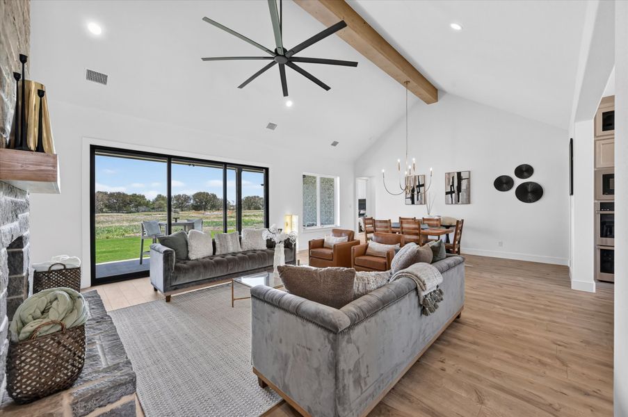 Furnished interior in a model home at Paloma Ranches in Justin (Image 5).