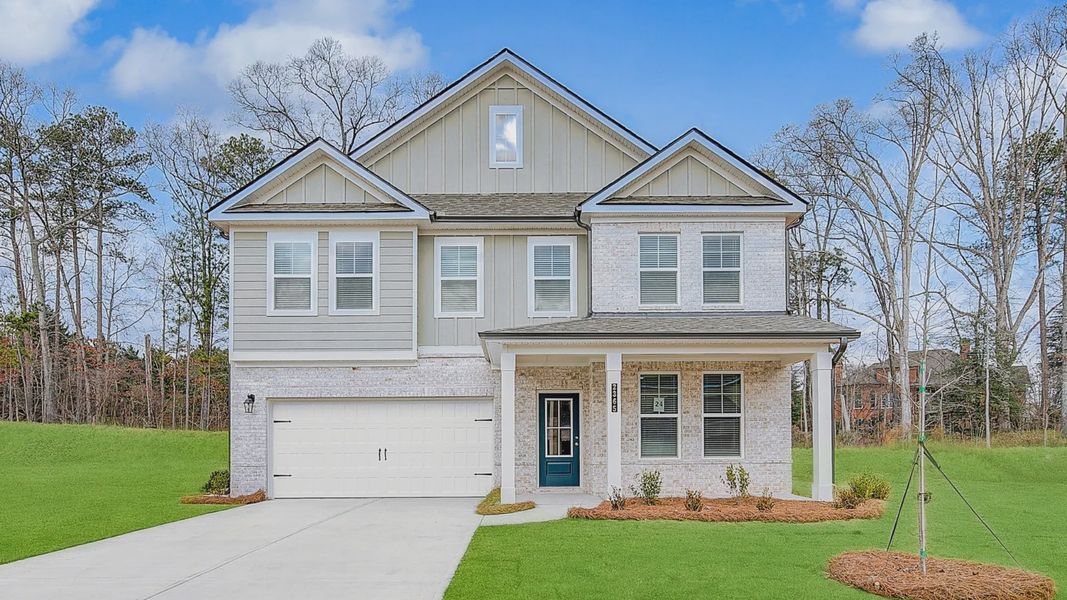 Front exterior of a home in the Hamilton Lakes community, located in Lawrenceville, GA (Image 10).