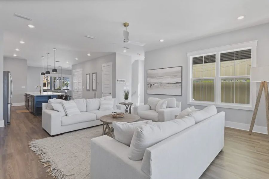 Furnished interior in a model home at Twin Palms in Inlet Beach (Image 19).