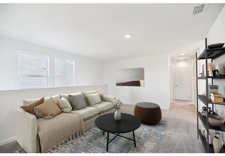 Furnished interior in a model home at Sunrise at Arbor Ridge in La Vergne (Image 6). Furnished interior in a model home at Sunrise at Arbor Ridge in La Vergne (Image 6).