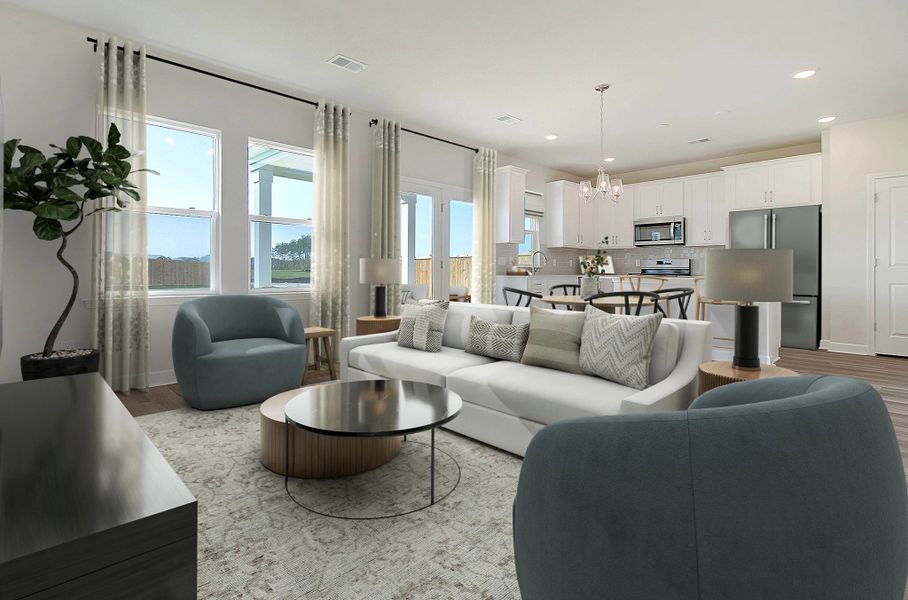 Furnished interior in a model home at Tea Farm: Lake Series in Ravenel (Image 7).