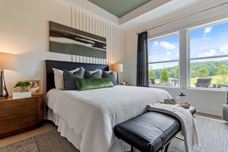 Furnished interior in a model home at Old Mill Preserve in Dallas (Image 16).