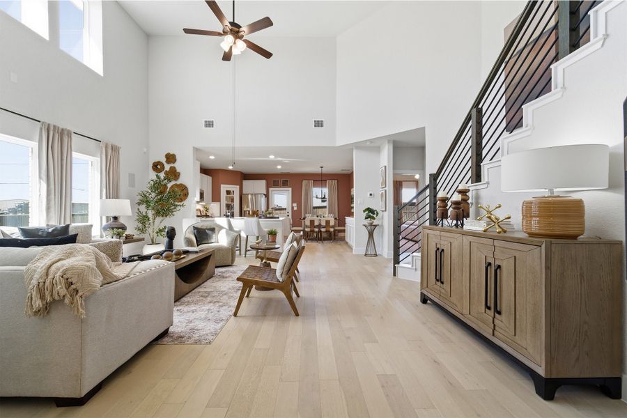 Furnished interior in a model home at Notting Hill in Converse (Image 9).