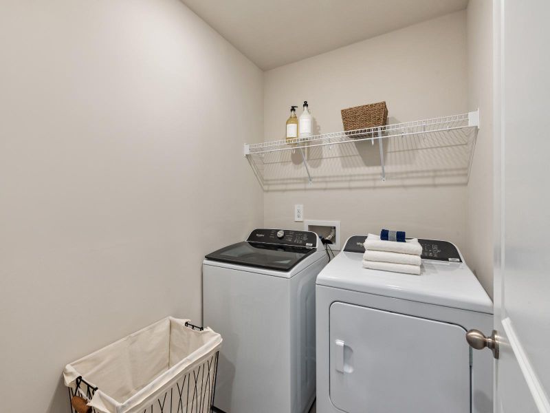 Laundry in an Opal at a Meritage Homes community in Charlotte, NC.