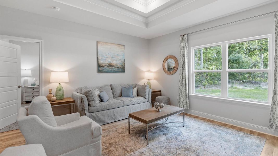 Furnished interior in a model home at Pine Dove Estates in Tallahassee (Image 3).