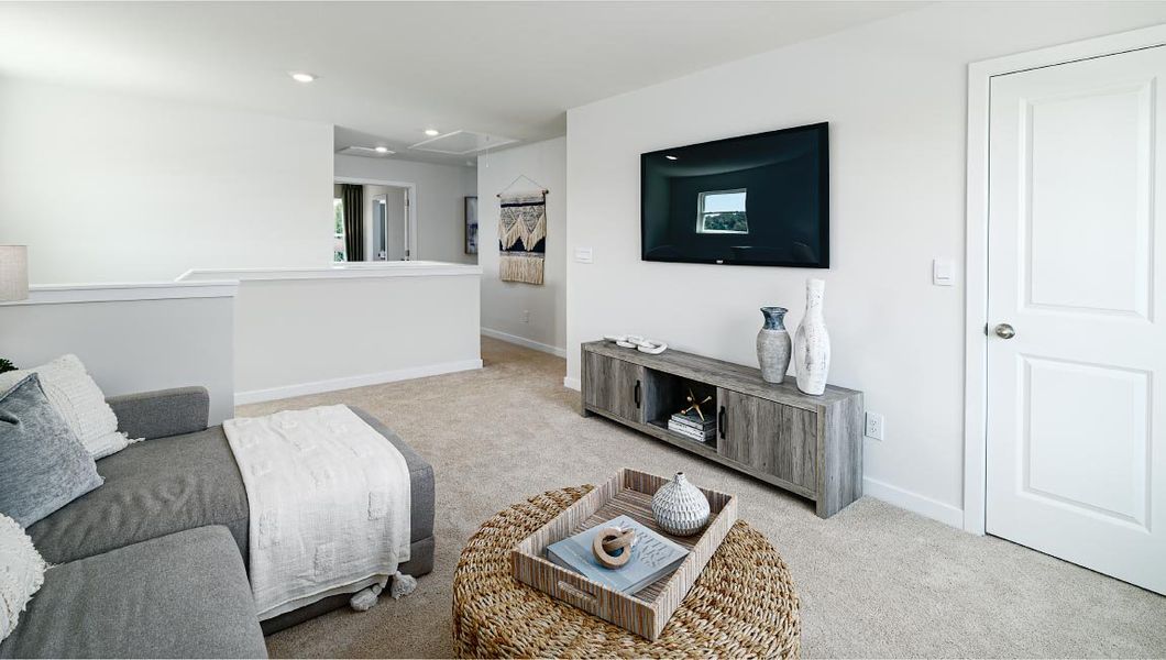 Furnished interior in a model home at Sonoma Hills in Charlotte (Image 26).