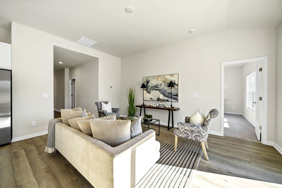 Furnished interior in a model home at Portrait Hills in Aiken (Image 60).