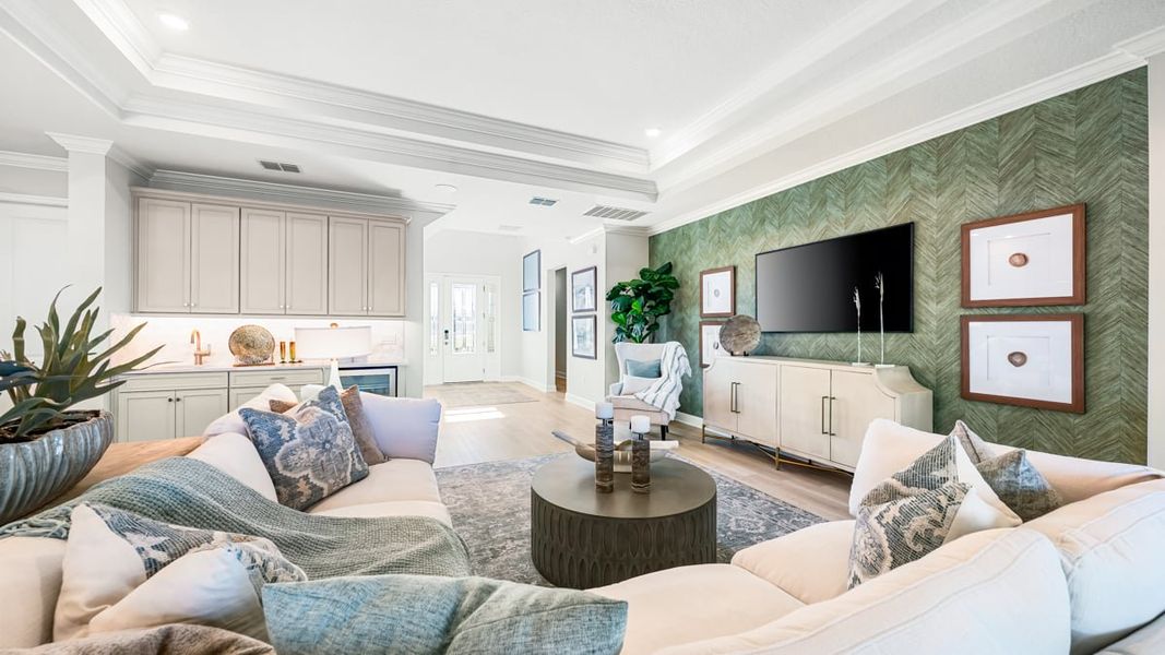 Furnished interior in a model home at Palms at Coasterra in Palmetto (Image 12).