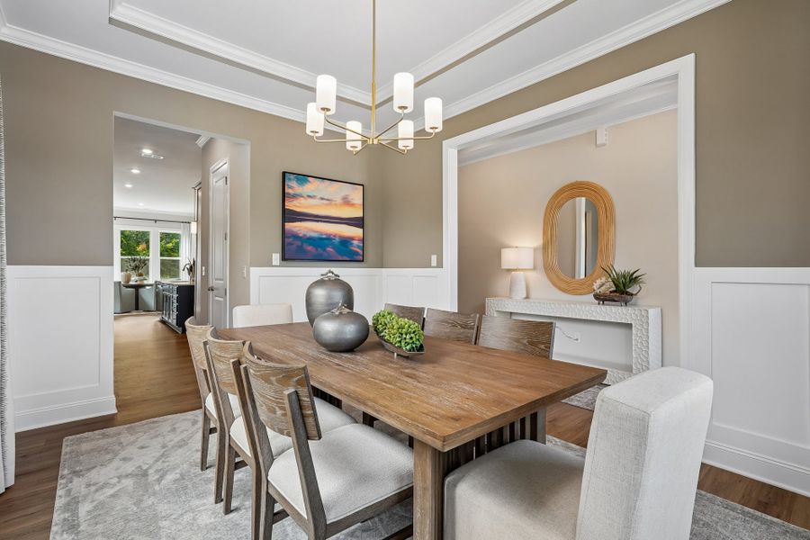 Furnished interior in a model home at Blue Run in Raleigh (Image 48).