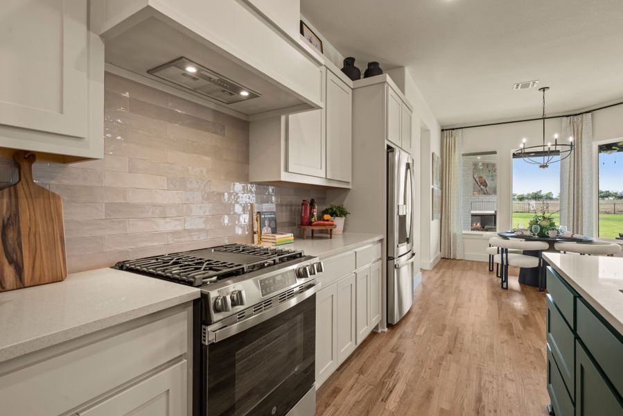 Furnished interior in a model home at Settlers Glen in New Fairview (Image 17). Furnished interior in a model home at Settlers Glen in New Fairview (Image 17).