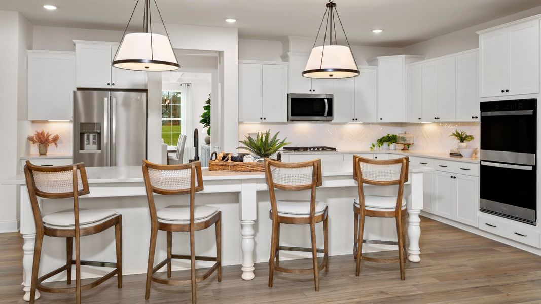 Furnished interior in a model home at Jasper's Landing in Four Oaks (Image 4).