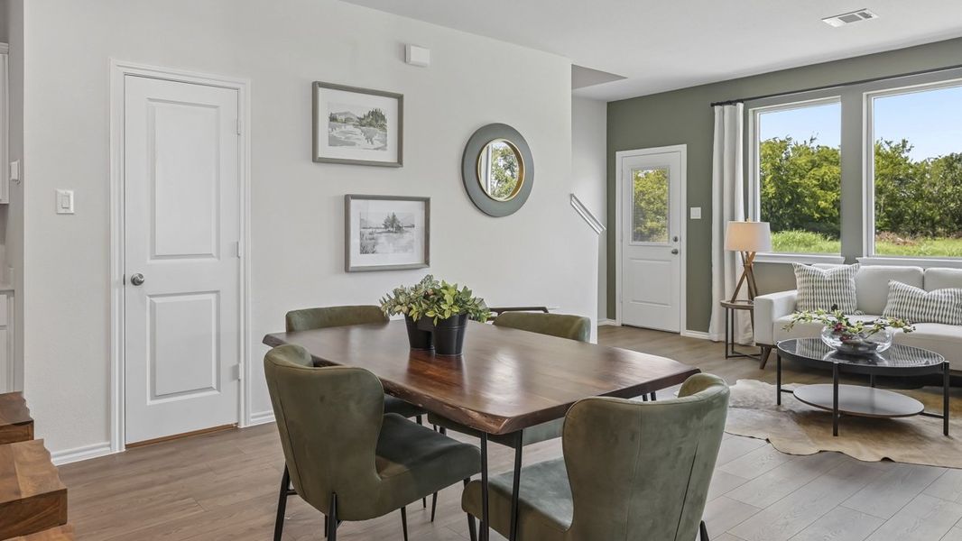Furnished interior in a model home at Stonewood in Sulphur Springs (Image 9).