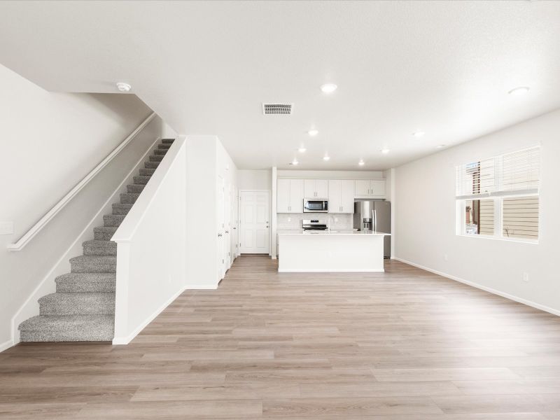 Woodland floorplan interior image taken at a Meritage Homes community in Broomfield, CO.