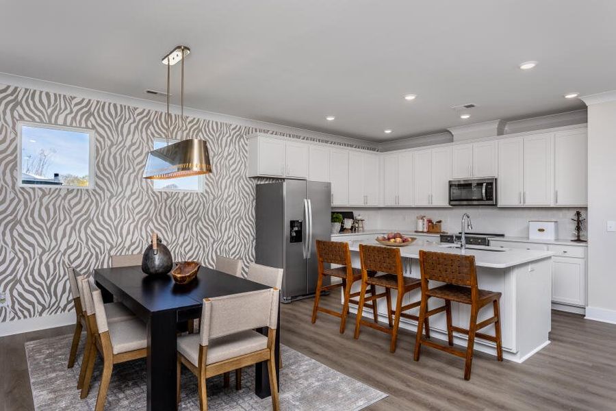 Furnished interior in a model home at Black Forest Pointe in Benson (Image 9).