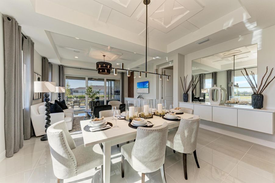 Furnished interior in a model home at The Laurels in Parrish (Image 8).