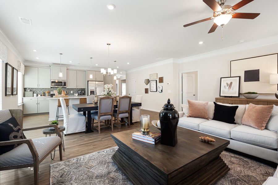 Furnished interior in a model home at Vandiver Creek in South Fulton (Image 25).