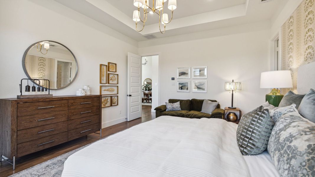 Furnished interior in a model home at The Reserve at Watters in Allen (Image 28).