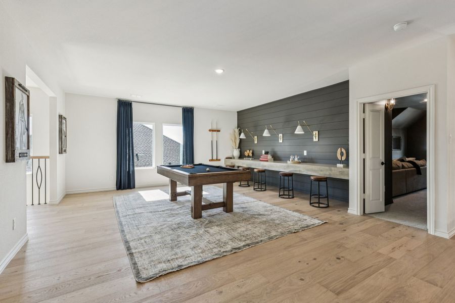 Furnished interior in a model home at Timberbrook in Justin (Image 24). Furnished interior in a model home at Timberbrook in Justin (Image 24).