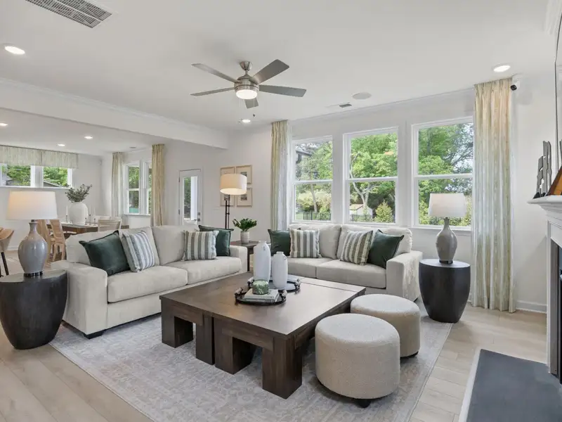 Furnished interior in a model home at Windgate in Mooresville (Image 6). Furnished interior in a model home at Windgate in Mooresville (Image 6).