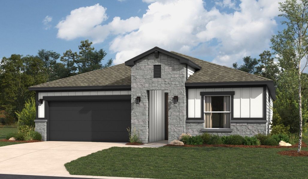 Front exterior of a home in the Hickory Ridge community, located in Elmendorf, TX (Image 2).