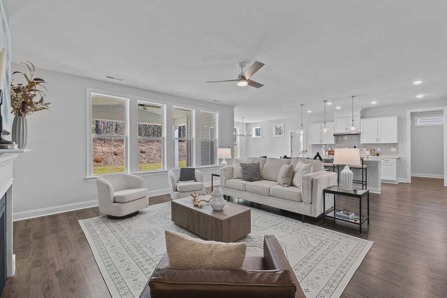 Furnished interior in a model home at Kennebec Crossing in Angier (Image 56).