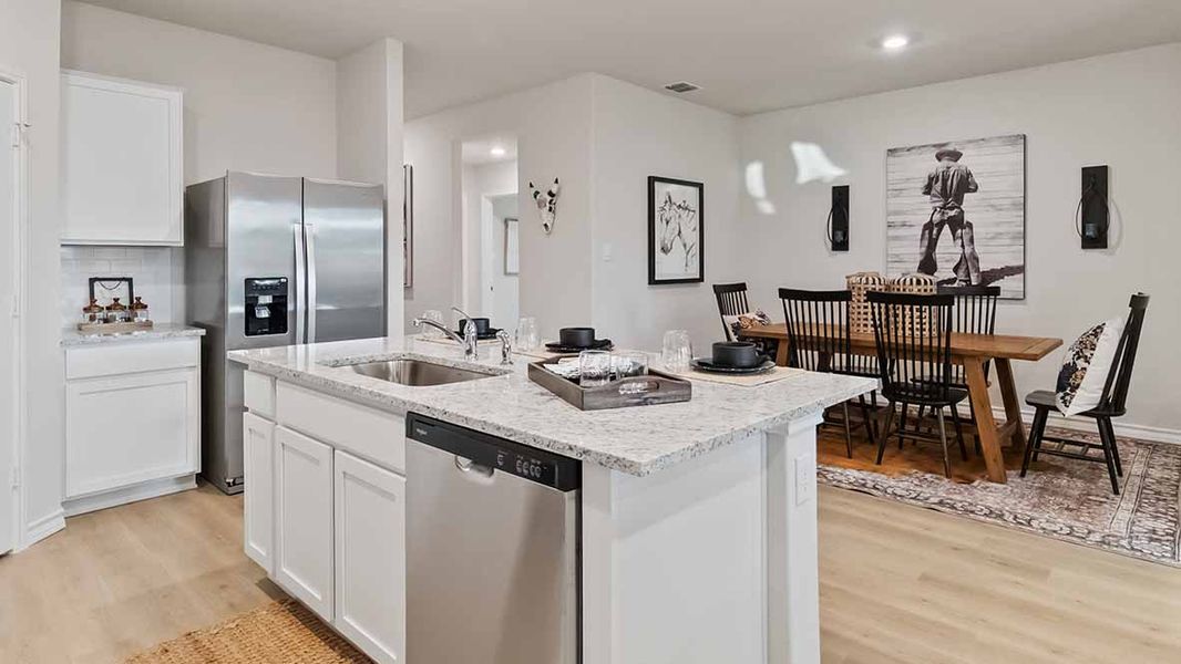 Furnished interior in a model home at The Birch at Spencer Ranch in Boerne (Image 12).