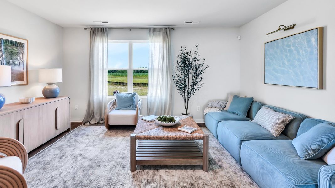 Furnished interior in a model home at Driftwood in Richlands (Image 10).