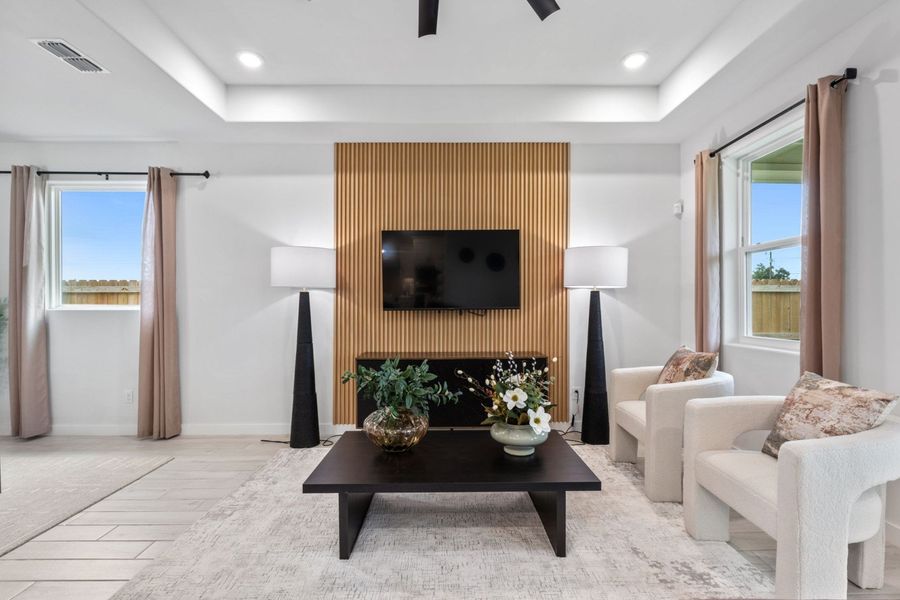 Furnished interior in a model home at Monte Cielo in Weslaco (Image 9). Furnished interior in a model home at Monte Cielo in Weslaco (Image 9).
