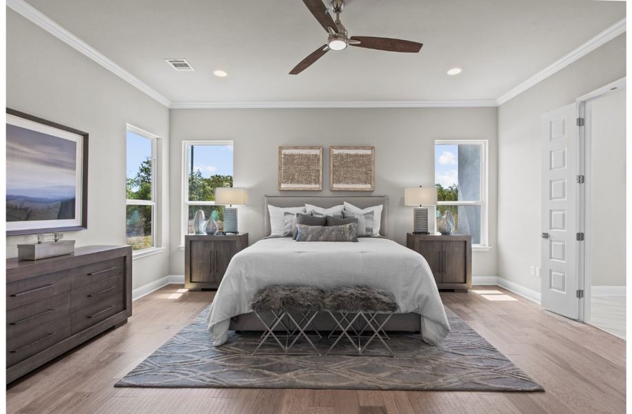 Furnished interior in a model home at Highland Estates in San Antonio (Image 6).