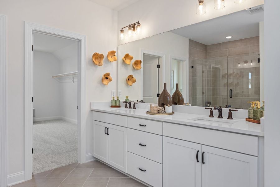 Furnished interior in a model home at Ashland in New Hill (Image 29).