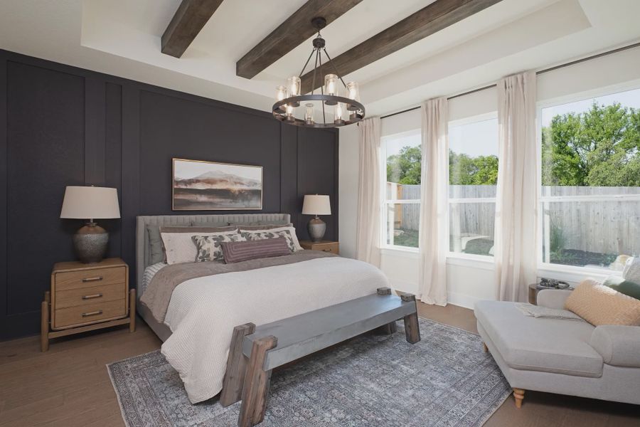 Furnished interior in a model home at Sunday Creek at Kinder Ranch in San Antonio (Image 10).