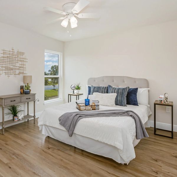 Furnished interior in a model home at Hidden Woods in Melbourne (Image 29).