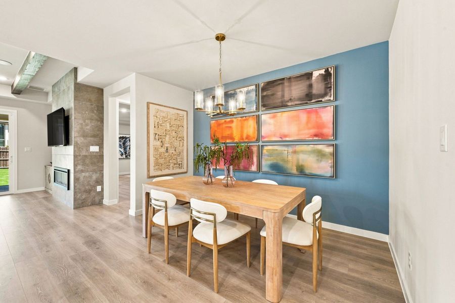 Furnished interior in a model home at La Cima in San Marcos (Image 34).