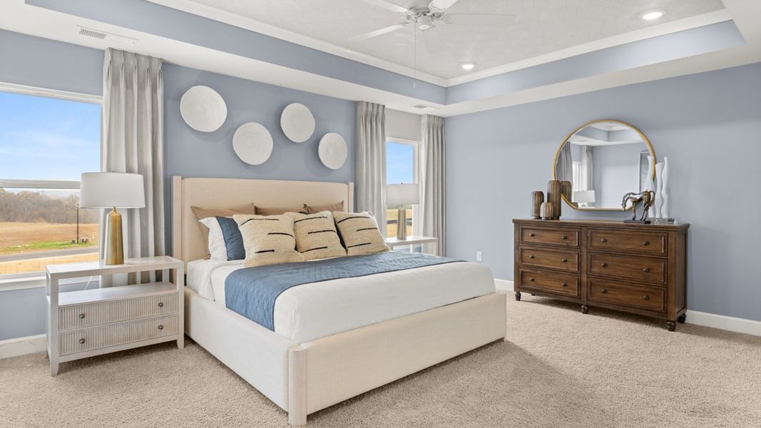 Furnished interior in a model home at Evergreen Crossing in Locust Grove (Image 10). Furnished interior in a model home at Evergreen Crossing in Locust Grove (Image 10).