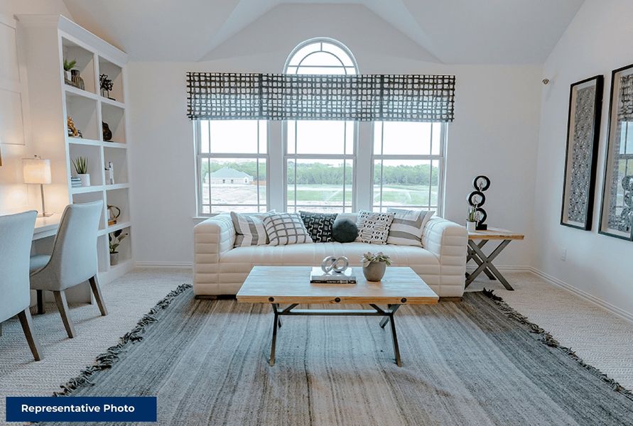 Furnished interior in a model home at Llano Springs in Fort Worth (Image 11). Furnished interior in a model home at Llano Springs in Fort Worth (Image 11).